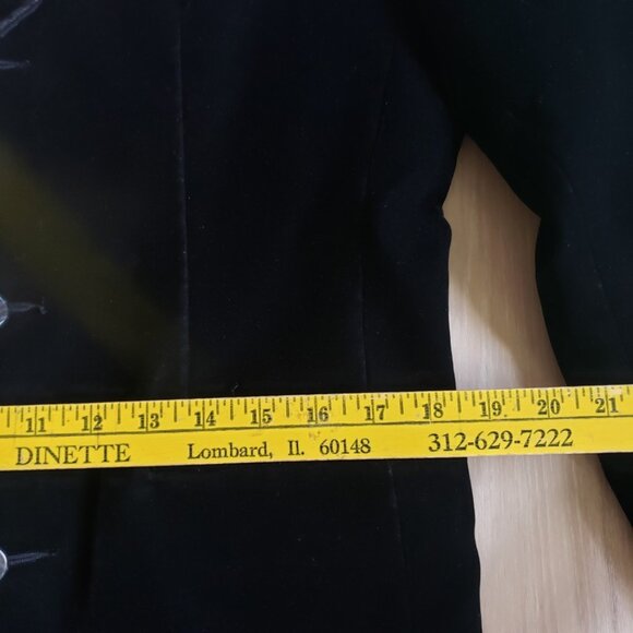 Guess Blazer Jacket Mens M Black Velvet Two Button Tailored Jacket Marciano - Picture 6 of 8